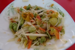 Raw papaya salad